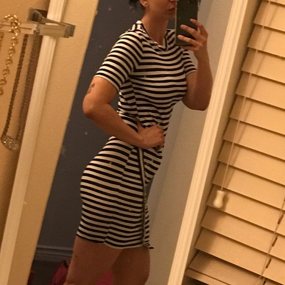 Rue 21 black and white striped dress. - Picture 5 of 5